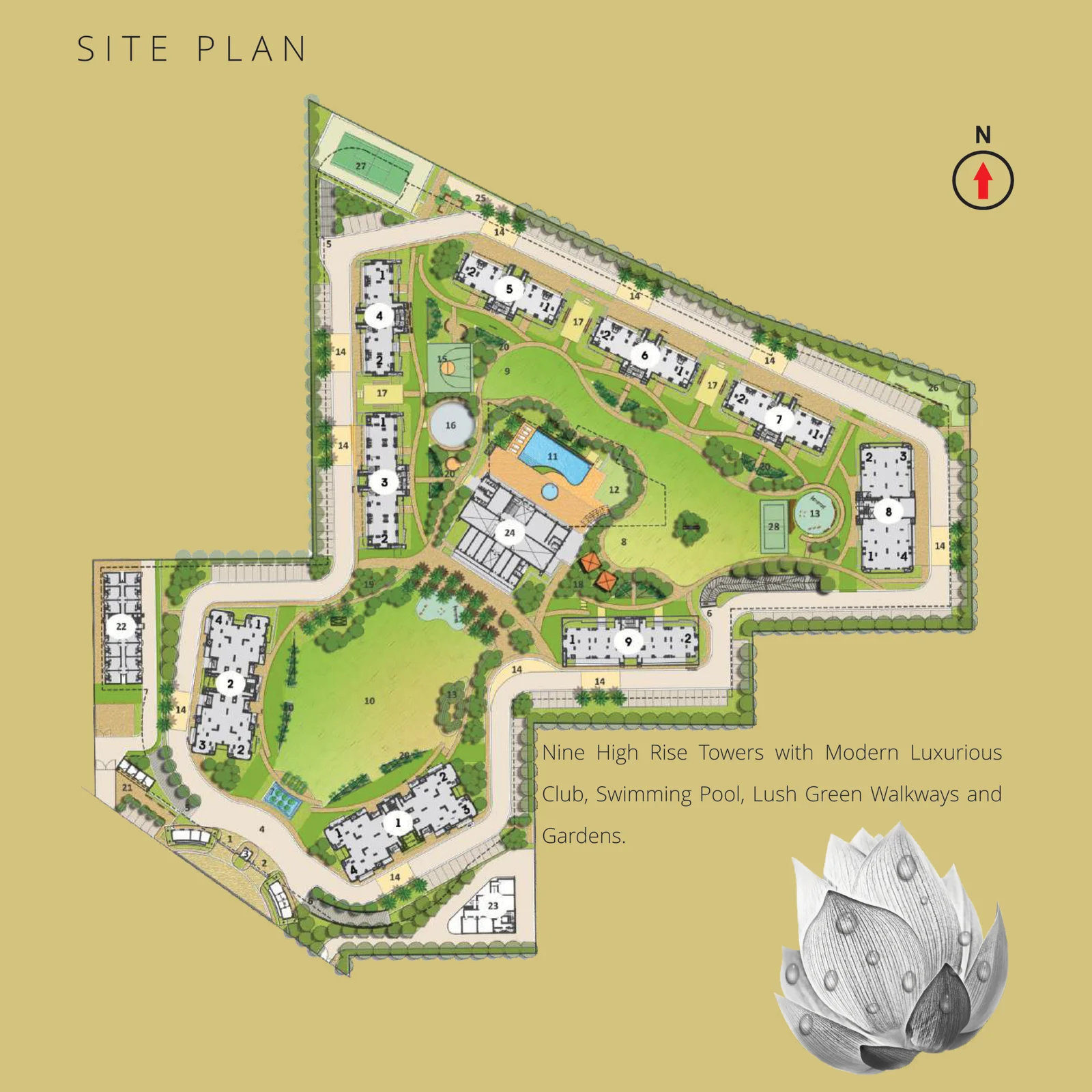 True Habitat Luxe Residency 112 Location Map