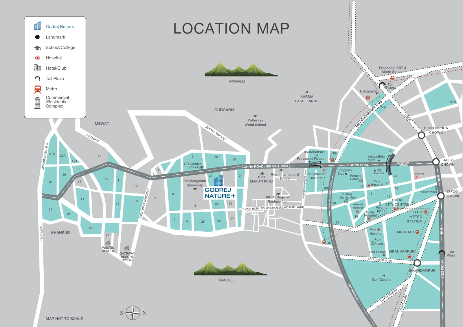 True Habitat Luxe Residency 112 Location Map