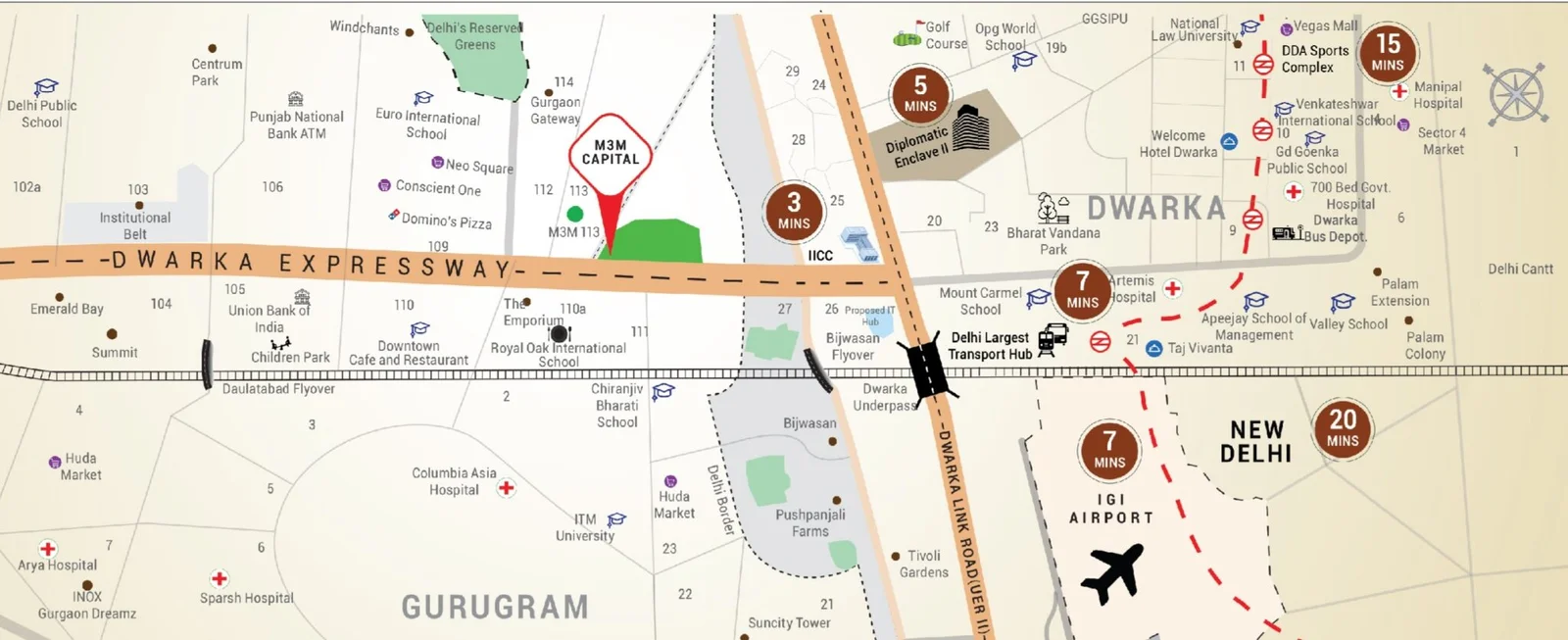 True Habitat Luxe Residency 112 Location Map