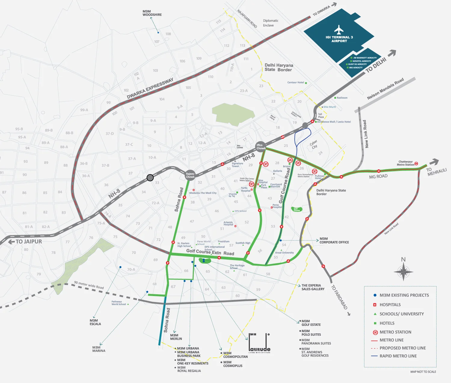 True Habitat Luxe Residency 112 Location Map