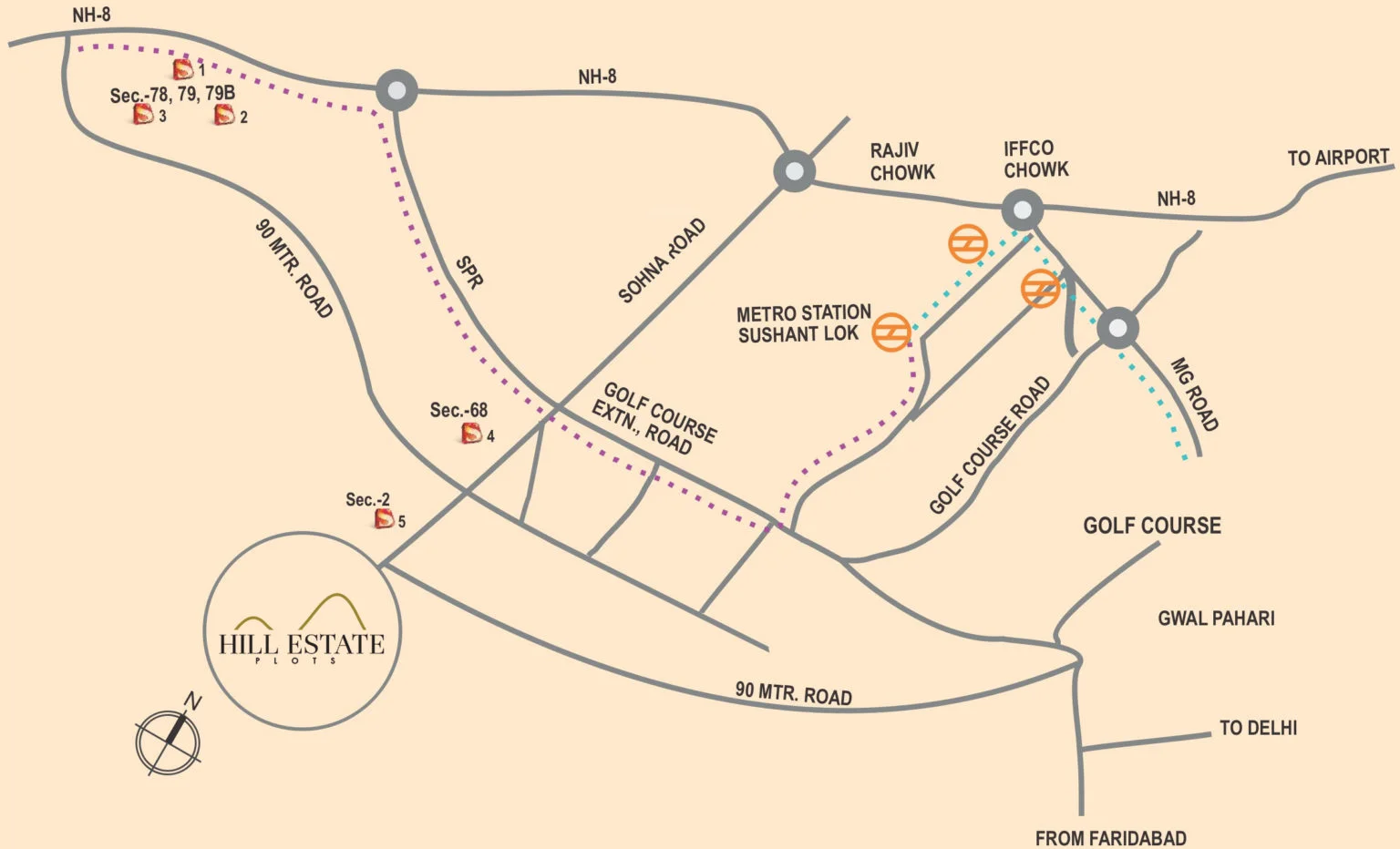 True Habitat Luxe Residency 112 Location Map