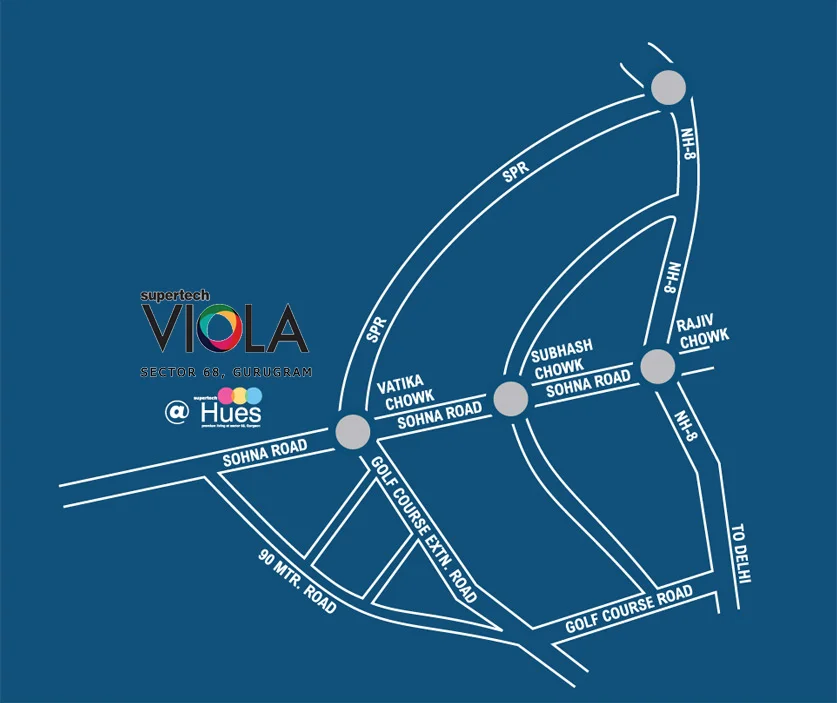True Habitat Luxe Residency 112 Location Map