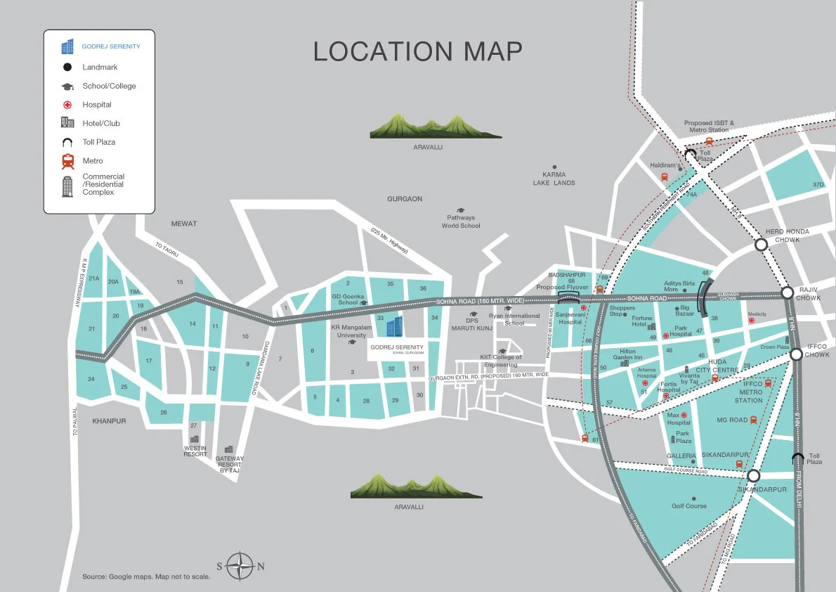 True Habitat Luxe Residency 112 Location Map