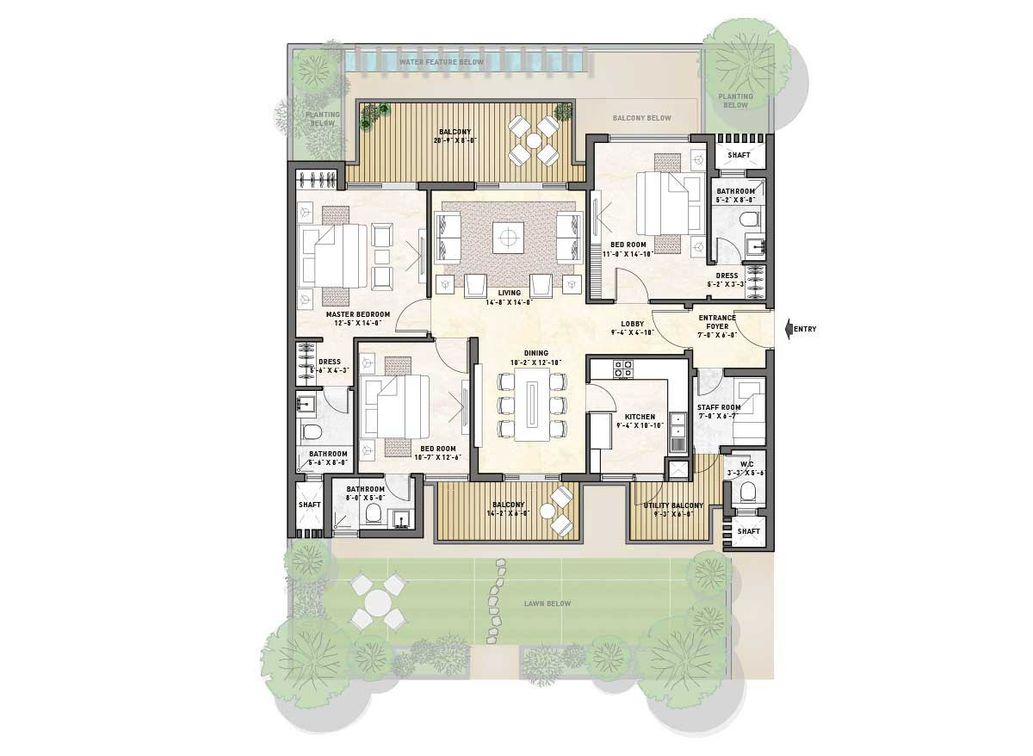 Villa Layout of Puri Diplomatic Greens Villas