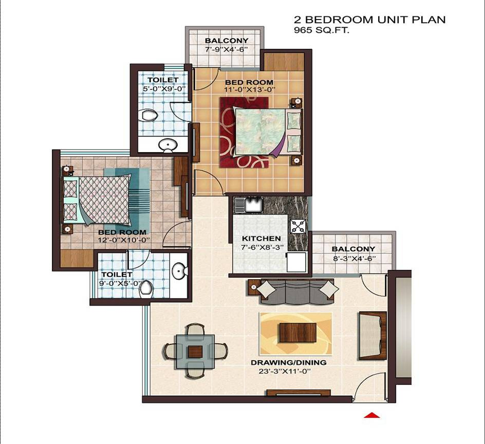 Ramprastha The Atrium Floor Plan