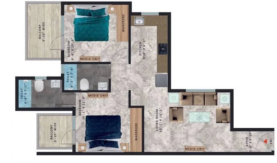 Pareena Om Floor Plan