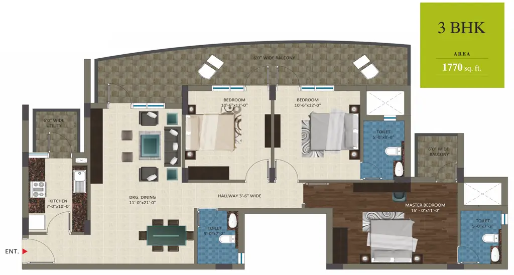 Pareena Express Heights Floor Plan