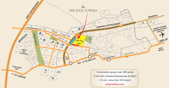 Ramprastha The Edge Towers Location Map
