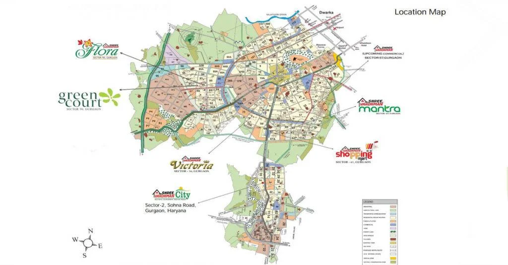 Shree Vardhman City Location Map
