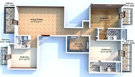 Floor Plan – Vatika Seven Seasons