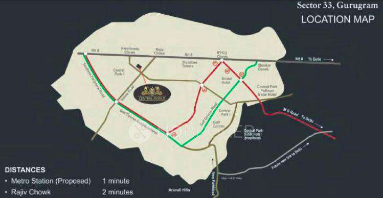 Antriksh Central Avenue Location Map