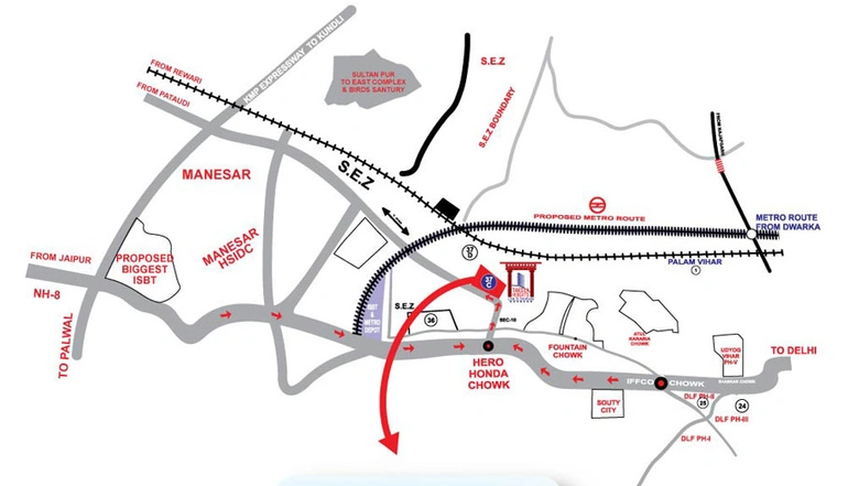 Piedmont Taksila Heights Location Map