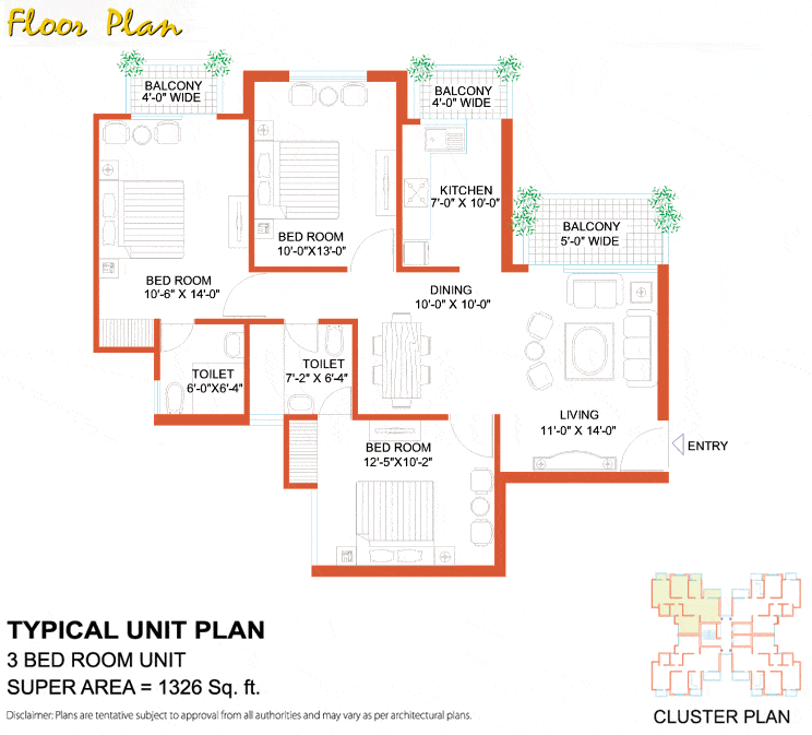 Tulip White Floor Plan