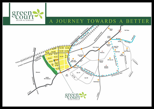 Shree Vardhman Green Court Location Map