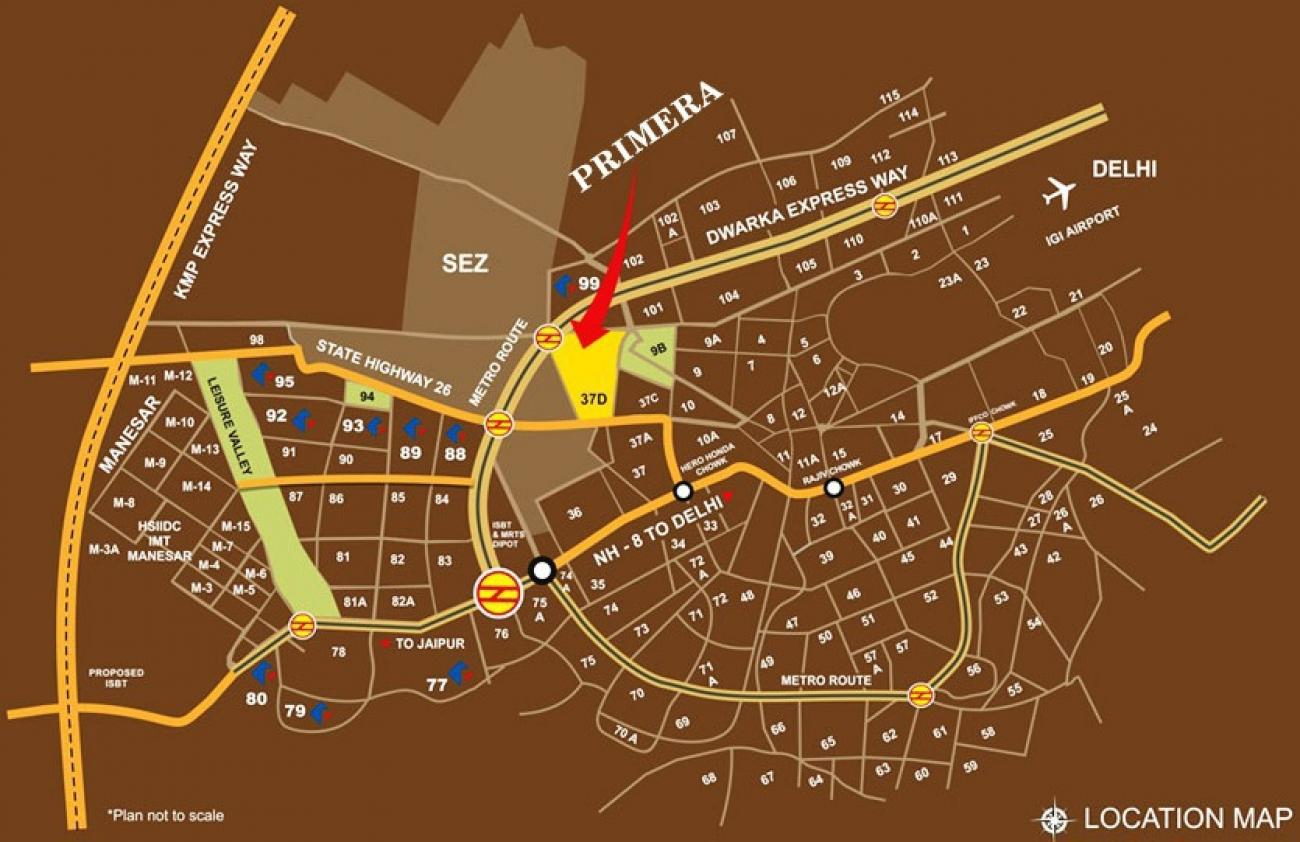 Ramprastha Primera Location Map