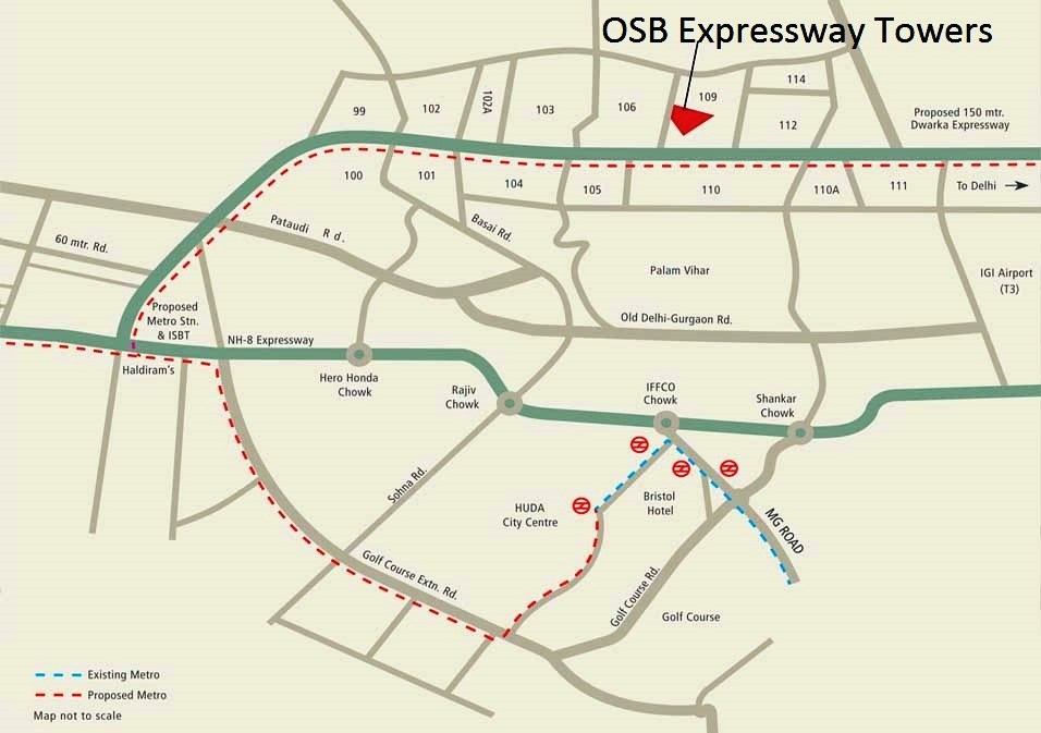 OSB Expressway Towers Location Map