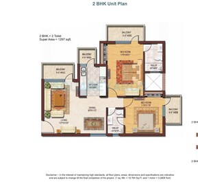 2 BHK Floor Plan
