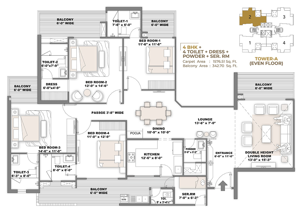 Shree Vardhman Ambrosia Floor Plans